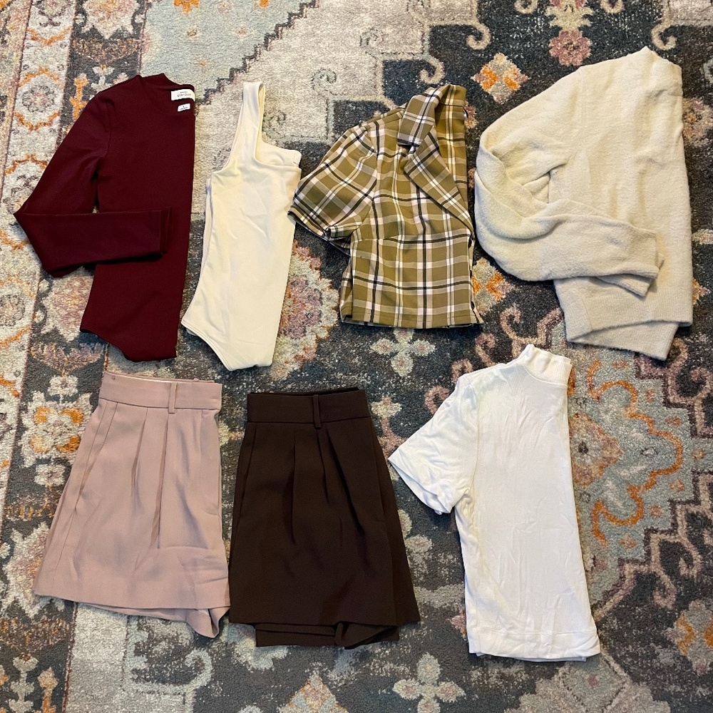 Aritzia Bundle (shirts, shorts, sweater)